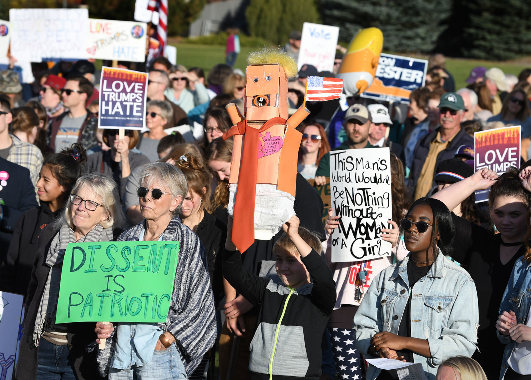 Protesters cheer